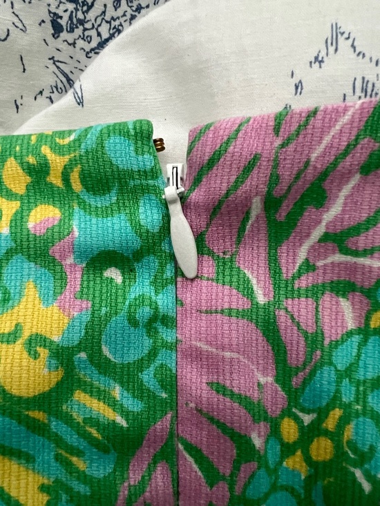 Lilly Pulitzer Green, Yellow & Pink Sleeveless Shift Dress - Picture 4 of 4